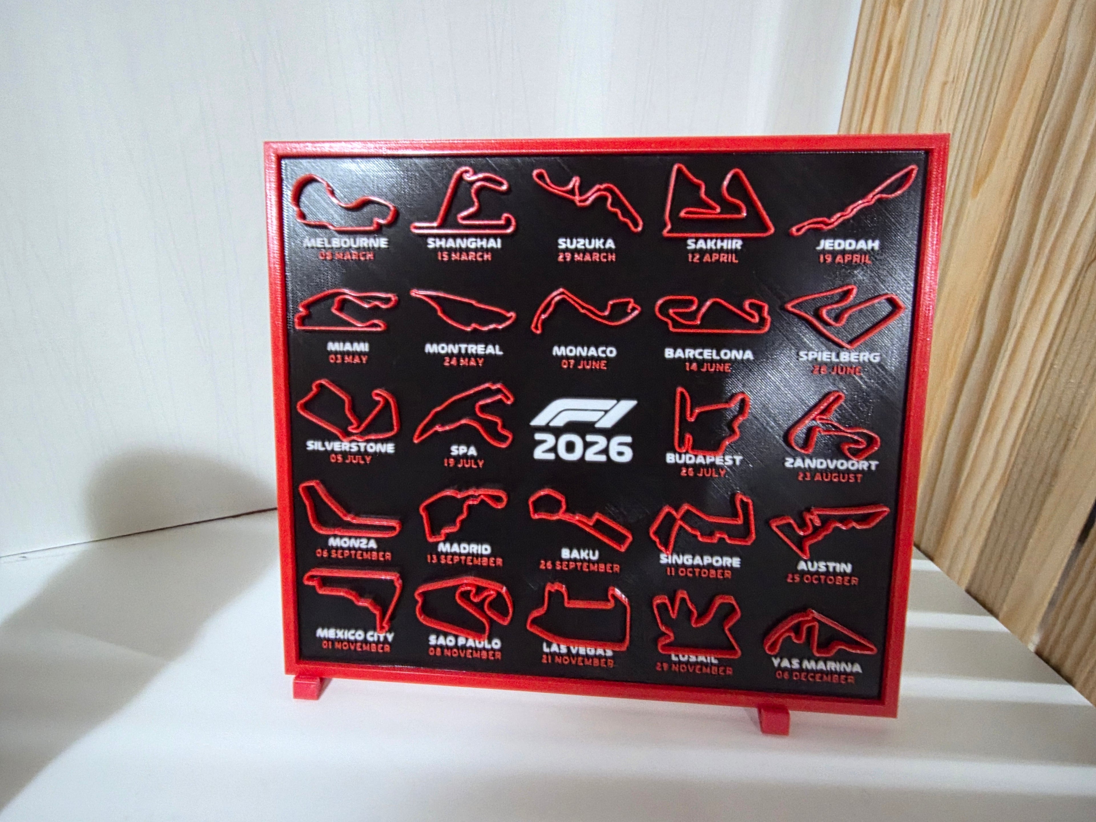 Calendario Mapa Circuitos Pistas Formula 1 F1 Temporada 2026