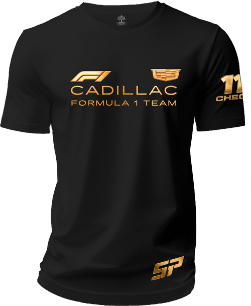 Playera Cadillac Formula 1 Racing Checo Perez F1 Dorado